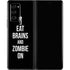 Eat Brains and Zombie On Black Galaxy Z Fold2 5G Skin