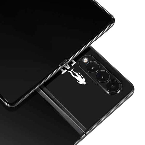 Eat Brains and Zombie On Black Galaxy Z Fold3 5G Skin