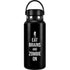 Eat Brains and Zombie On Black Hydro Flask 32oz Wide Mouth Skin