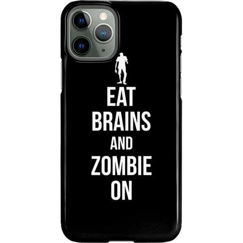 Eat Brains and Zombie On Black iPhone 11 Pro Lite Case