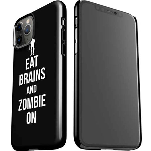 Eat Brains and Zombie On Black iPhone 11 Pro Lite Case
