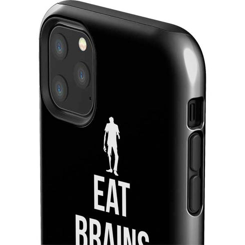Eat Brains and Zombie On Black iPhone 11 Pro Max Impact Case