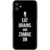 Eat Brains and Zombie On Black iPhone 11 Skin