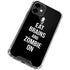 Eat Brains and Zombie On Black iPhone 12 Clear Case