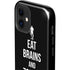 Eat Brains and Zombie On Black iPhone 12 Impact Case