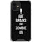 Eat Brains and Zombie On Black iPhone 12 Mini Clear Case