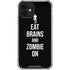 Eat Brains and Zombie On Black iPhone 12 Mini Clear Case