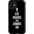 Eat Brains and Zombie On Black iPhone 12 Mini Impact Case