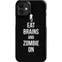 Eat Brains and Zombie On Black iPhone 12 Mini Lite Case