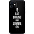 Eat Brains and Zombie On Black iPhone 12 Mini Skin