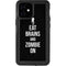 Eat Brains and Zombie On Black iPhone 12 Mini Waterproof Case