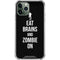 Eat Brains and Zombie On Black iPhone 12 Pro Clear Case
