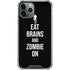 Eat Brains and Zombie On Black iPhone 12 Pro Clear Case