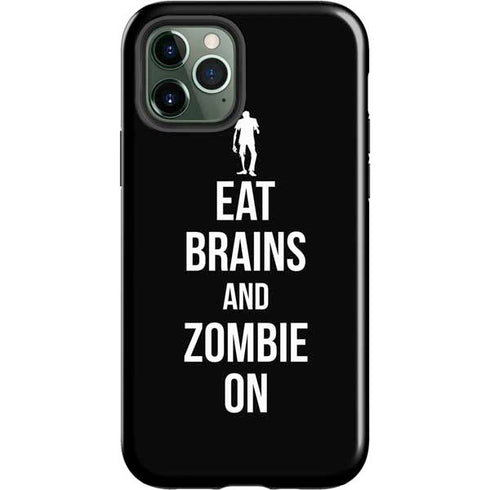 Eat Brains and Zombie On Black iPhone 12 Pro Max Impact Case