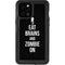 Eat Brains and Zombie On Black iPhone 12 Pro Max Waterproof Case