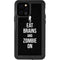Eat Brains and Zombie On Black iPhone 12 Pro Waterproof Case