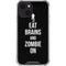 Eat Brains and Zombie On Black iPhone 13 Mini Clear Case