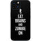 Eat Brains and Zombie On Black iPhone 13 Mini Skin