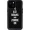 Eat Brains and Zombie On Black iPhone 13 Mini Waterproof Case