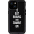Eat Brains and Zombie On Black iPhone 13 Mini Waterproof Case