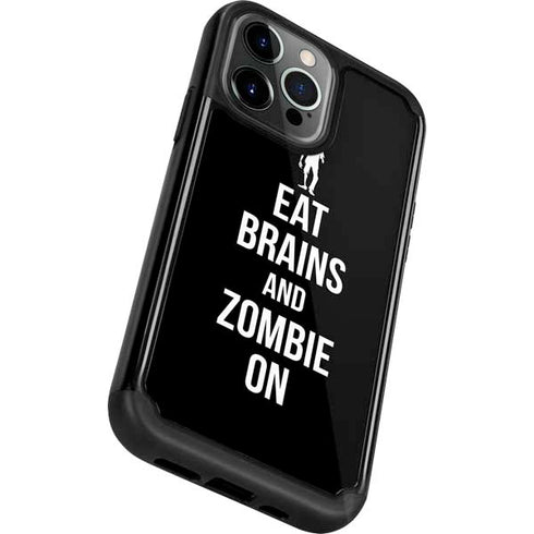 Eat Brains and Zombie On Black iPhone 13 Pro Cargo Case