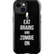 Eat Brains and Zombie On Black iPhone 14 Plus Impact Case