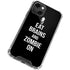 Eat Brains and Zombie On Black iPhone 14 Plus Clear Case