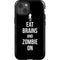 Eat Brains and Zombie On Black iPhone 14 Impact Case