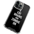 Eat Brains and Zombie On Black iPhone 15 Pro Max Clear Case