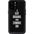 Eat Brains and Zombie On Black iPhone 14 Pro Max Waterproof Case