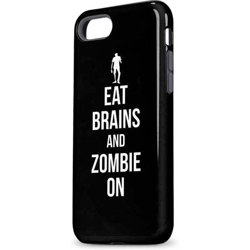 Eat Brains and Zombie On Black iPhone 7 Pro Case