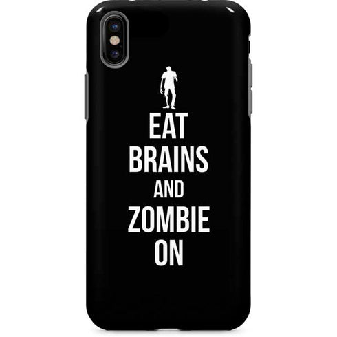 Eat Brains and Zombie On Black iPhone 8 Pro Case