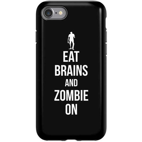 Eat Brains and Zombie On Black iPhone SE (2nd & 3rd Gen) Pro Case