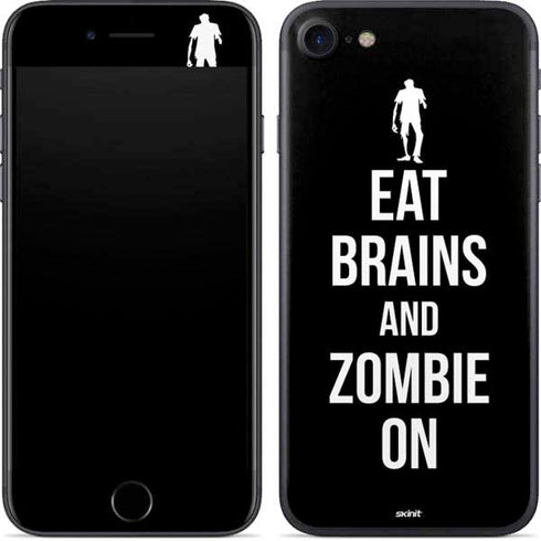 Eat Brains and Zombie On Black iPhone SE (2nd & 3rd Gen) Skin
