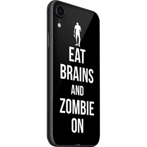 Eat Brains and Zombie On Black iPhone SE (2nd & 3rd Gen) Skin