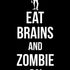 Eat Brains and Zombie On Black iPhone XR Pro Case
