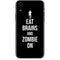 Eat Brains and Zombie On Black iPhone XR Skin