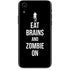Eat Brains and Zombie On Black iPhone XR Skin