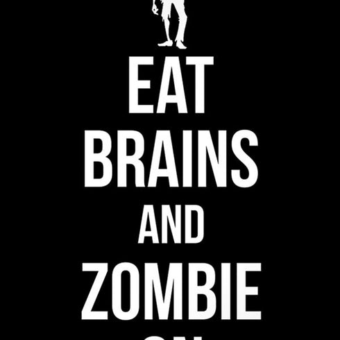 Eat Brains and Zombie On Black iPhone XR Skin
