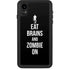 Eat Brains and Zombie On Black iPhone XR Waterproof Case