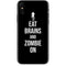 Eat Brains and Zombie On Black iPhone XS Skin