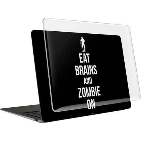 Eat Brains and Zombie On Black MacBook Air 13in (2020) Case plus Skin