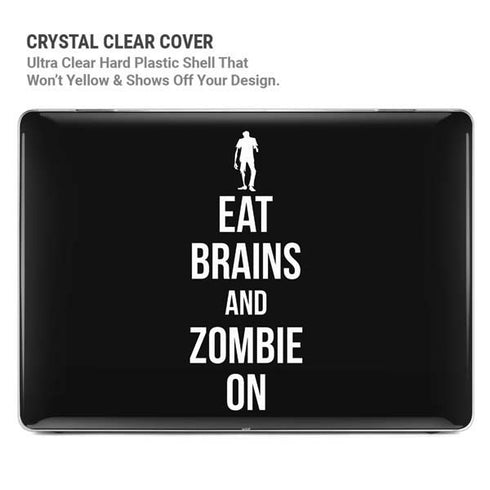 Eat Brains and Zombie On Black MacBook Air 15in (2023-2025) Case plus Skin