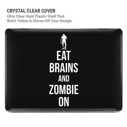 Eat Brains and Zombie On Black MacBook Pro 16in (2021-25) Case plus Skin