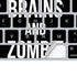 Eat Brains and Zombie On Black Magic Keyboard Skin