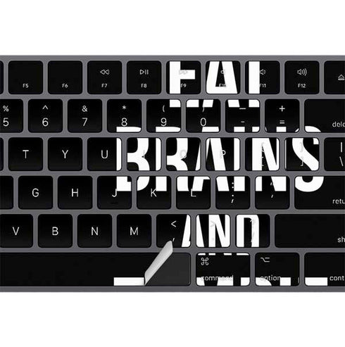 Eat Brains and Zombie On Black Magic Keyboard with Numeric Keypad Skin