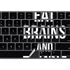 Eat Brains and Zombie On Black Magic Keyboard with Numeric Keypad Skin