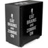 Eat Brains and Zombie On Black NZXT H510 Compact ATX Mid-Tower Case Skin