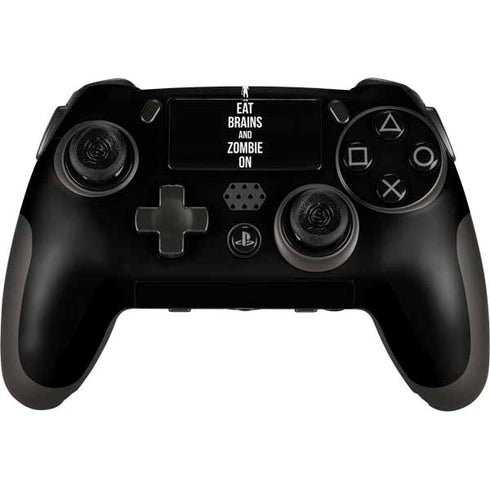 Eat Brains and Zombie On Black PlayStation Scuf Vantage 2 Controller Skin