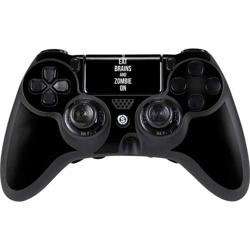 Eat Brains and Zombie On Black PS4/PC SCUF Impact Controller Skin